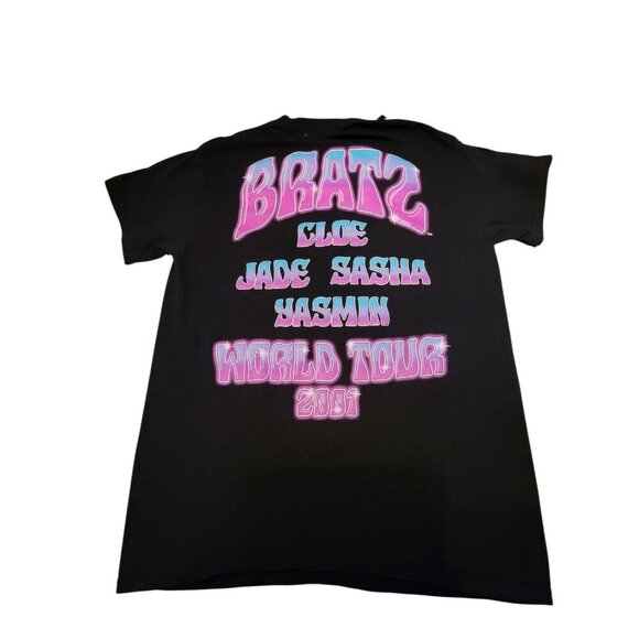 Bratz World Tour 2001 T Shirt Black Dolls Womens/Teens Size Small - Picture 7 of 8